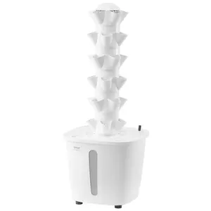VEVOR Hydroponic Growing System, 30 Pods Vertical 6 Tiers Hydroponic Tower, Home Hydronic Garden with Water Pump Timer, Water Circulation Plants Germination Kit for Indoor Herbs Fruits Vegetables