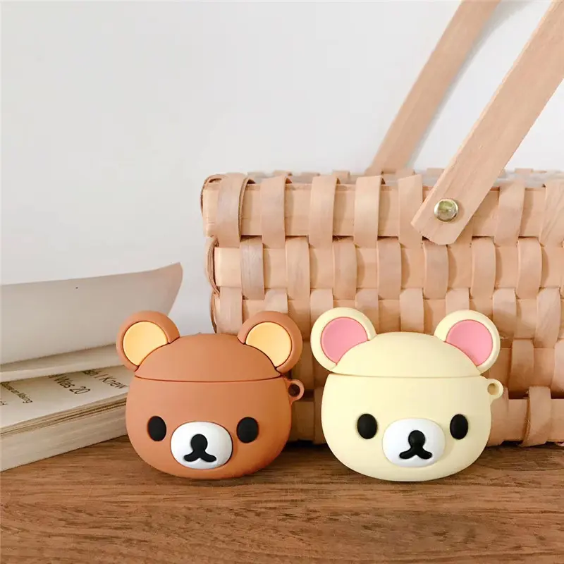 1 small bear shaped headphone case, durable silicone headphone case with anti drop Protection function, Headphone Accessories, Apple wireless Bluetooth headphone case, suitable for AirPods 1/2/3/4/pro/pro 2/pro 3, Headset, Earphone Bag