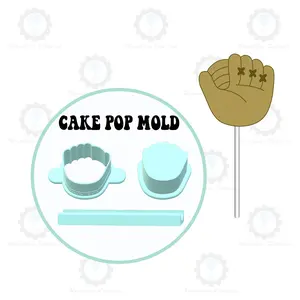 Baseball Glove Cake Pop Mold | Deluxe Cutter, Popper, and Tray Option