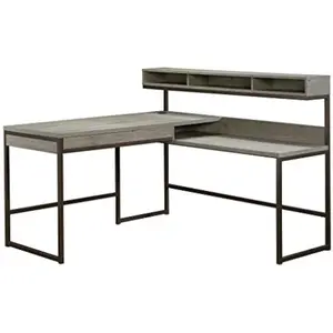 L-Shaped Desk, Mystic Oak finish