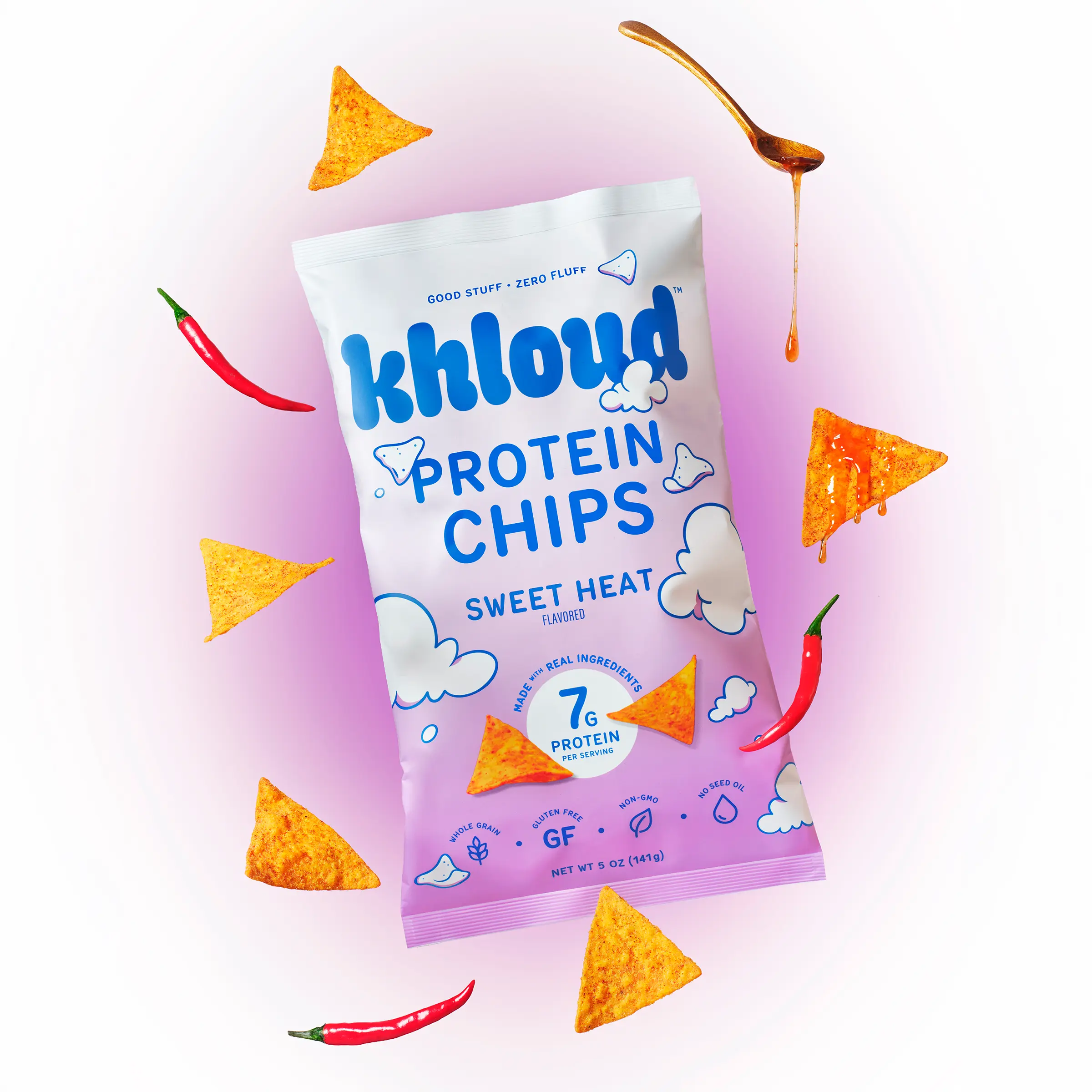 Sweet Heat Khloud Protein Chips by Khloe Kardashian | 7g of Protein Per Serving | No Seed Oils | Gluten-Free | Available in 4pk or 12pk
