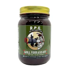Grill Your Ass Off RPG Salted Vodka Rib Glaze - 16oz Savory & Sweet BBQ Glaze - Bold Texas Flavor - Veteran Owned