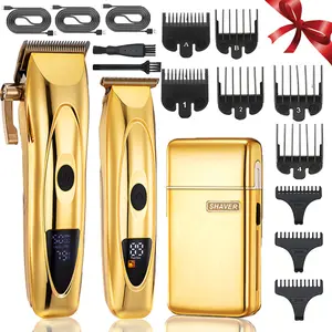 Professional Hair Clippers for Men T-Blade Trimmer Electric Shavers Razor Set, Cordless Barber Clippers and Beard Trimmer for Hair Cutting Rechargeable Mens Grooming Kit, Perfect Gifts for Men hair  clipper