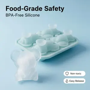 Adorable Koala Silicone Ice Mold 4-Pack Cute 3D Animal Cube Maker for Coffee Drinks Fun Chill Tray with Funnel Perfect for Iced Lattes Cocktails Unique Housewarming Gift Easy Release Food-Grade Silicone BPA-Free Non-toxic