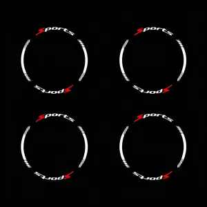 4 Counts/set Car Wheel Hub Decals for 4 Tires, Motorcycle Tire Decoration Stickers, 3D Thick Waterproof Universal Wheel Decals