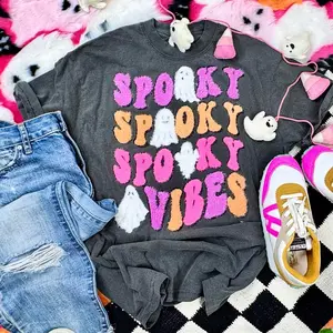 Spooky Vibes Ghost Fluffy Patch