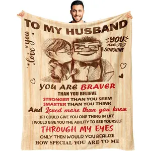 Gifts for Husband Wedding Anniversary Romantic Gifts for Husband Him Husband Birthday Gift Valentines Day Gifts for Him Fathers Day Christmas Birthday Gifts for Husband Blankets for Men 50"x60"