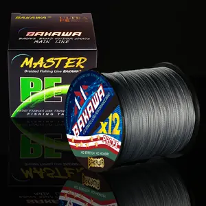 Bakawa 12 Strand Braided Fishing Line 500m, Smooth Abrasion Resistant Durable Pe Line, 25-65lb Test, Multi-Water Use Fishing Gear