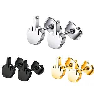 Middle Finger Earrings, Stud Earrings, Funny Earrings, Novelty Earrings, Silly Earrings