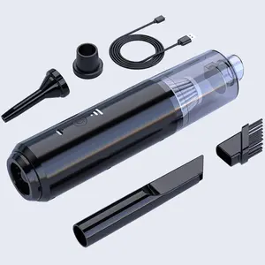 【 CarpartsX】Portable Car Vacuum Cleaner with Strong Suction, Type-C Rechargeable, Low Noise, Wet & Dry Use, Cordless Desi Car Cleaning Supplies Car Detailing Tools