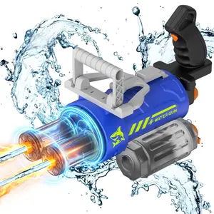 Dual-Barrel Auto Water Gun with Voice Command – No Pumping, Just Fun!