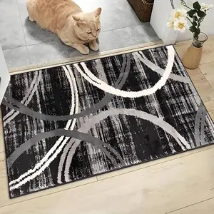 Modern Geometric Pattern Door Mat, Non-slip Soft Floor Mat, Decorative Carpet for Home Living Room Bedroom, Home Decor, Decorative Area Rug
