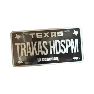 Trakas Texas Novelty Plate HDSPM by La Conecta - Unique Design with State Outline and Bear Graphic