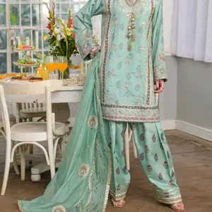 WOMEN'S-3 PIECE EMBROIDERY VISCOSE