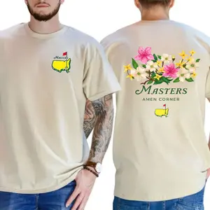 Masters Amen Corner Golf TShirt, Soft Vintage Cotton T-Shirt, Breathable Classic Collar, Casual Menswear, Trendy Sportswear Gift, Masters Tee, Pullover