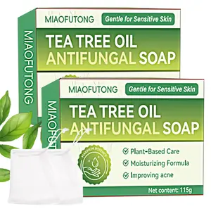 Tea Tree Essential Oil Handmade Soap Set, Natural Plant-Based Fresh Style, Deep Cleaning Cleansing Antibacterial Oil Control, Moisturizing Skin Care