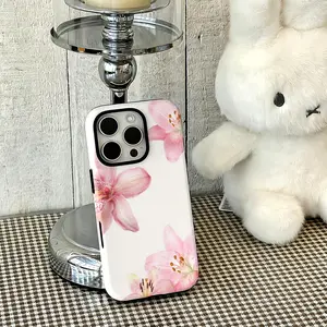 Pink Hibiscus Phone Case, Tropical Floral, Flower Print Cover, Compatible For iPhone 17 16 15 14 13 12 Pro Max, Samsung S25 24 Ultra