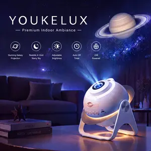 YOUKELUX P1 Premium Star Projector with Bluetooth Speaker & White Noise for Bedroom Ambience