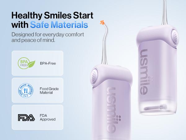 usmile C10 New Cordless Oral Irrigator - Oral Plaque Remover (99% Plaque Removal), IPX7 Waterproof, 95-Day Battery Life, 3 Tips Included, Adjustable Settings, Charging Cable & Batteries Included, Single Unit Dental Care Water Flosser,sohochic