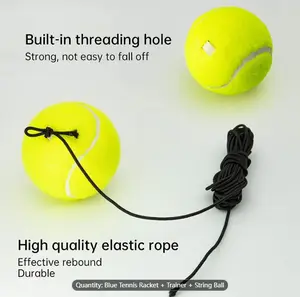 Tennis Trainer Rebound Ball, Solo Tennis Training Equipment For Self-Practice, Portable Tennis Training Tool, Tennis Rebounder Kit, Including 1 String Balls, For Beginners Sport Exercise