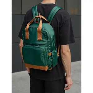 Black and Brown Contrasting Backpack Suitable for Both Men and Women, Travel Backpack For Women Carry On Backpack On Airplane Laptop Work Teacher Backpacks Personal Item Travel Bag Waterproof, With Double Handles on the Top, Suitable for Daily Commuting t