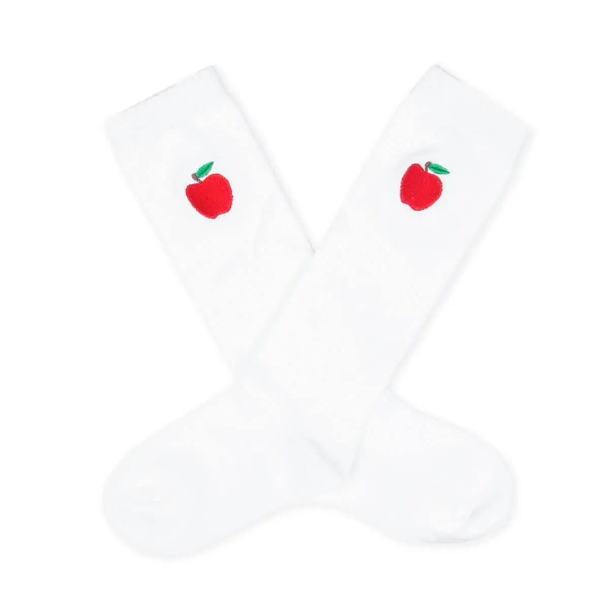 Apple Embroidered Knee High Socks - Sweet Back to School Fall Socks for Kids