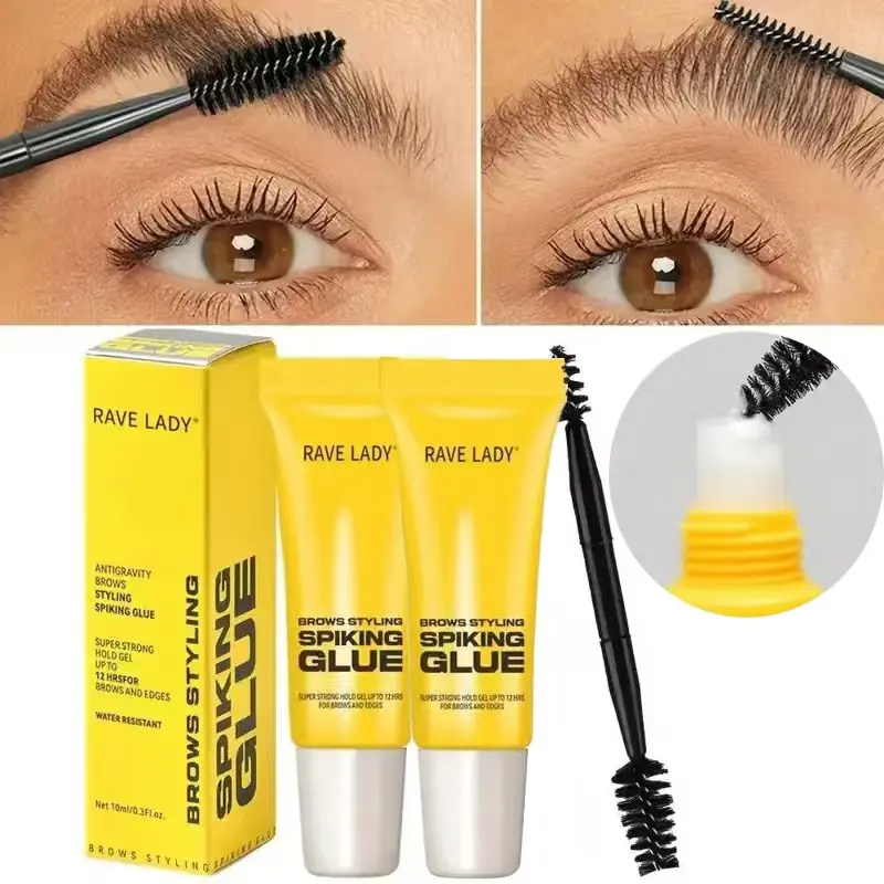 Eyebrow Styling Adhesive Tape Brush, Eyebrow Makeup & 3D Brow Shaping Gel - Strong Hold, Waterproof & Sweat-Resistant, Long-Lasting Transparent Gel for Natural Look, Volumizing Eyebrow Enhancer, Sculpted Brows, Brow Lamination Gel