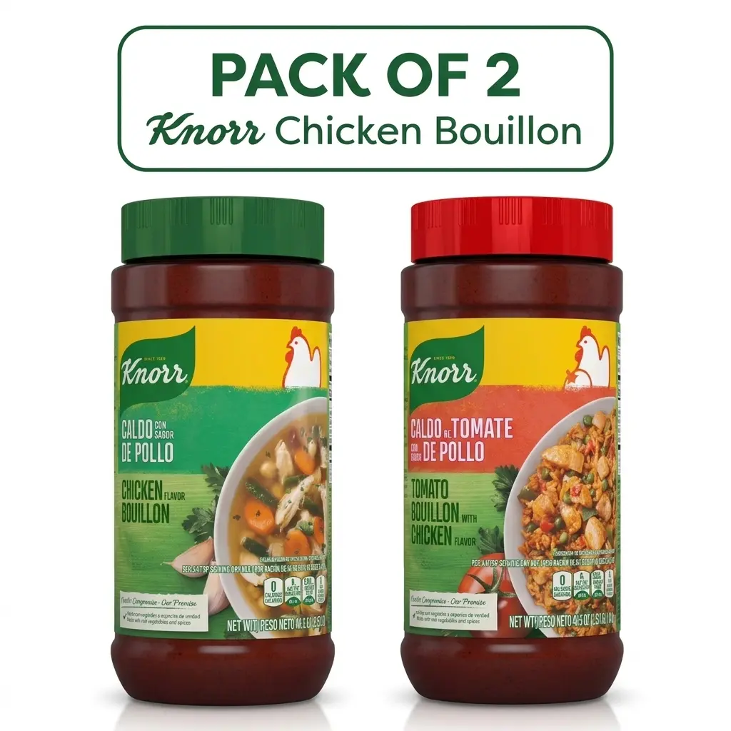 Knorr Granulated Chicken Bouillon Variety Pack - Knorr Granulated Chicken Bouillon, 40.5 oz. , Knorr Granulated Tomato Chicken Bouillon, 40.5 oz.