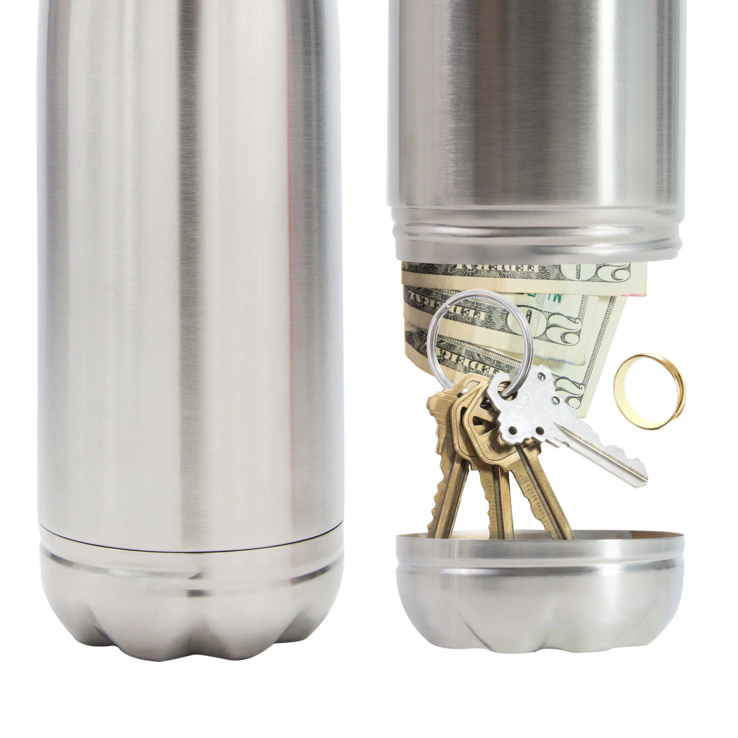 Diversion Water Bottle Can Safe By   Stainless Steel Tumbler With Hiding Spot For Money Discreet Decoy Travel Or At Home Bottom Unscrews To Store Your Valuables