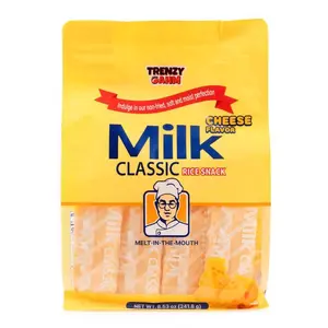 Trenzy Gahm Milk Classic Rice Snack CHEESE Flavor 8.53 oz Crispy Korean Rice Cake Treat Protein Rich Melt In The Mouth Snack