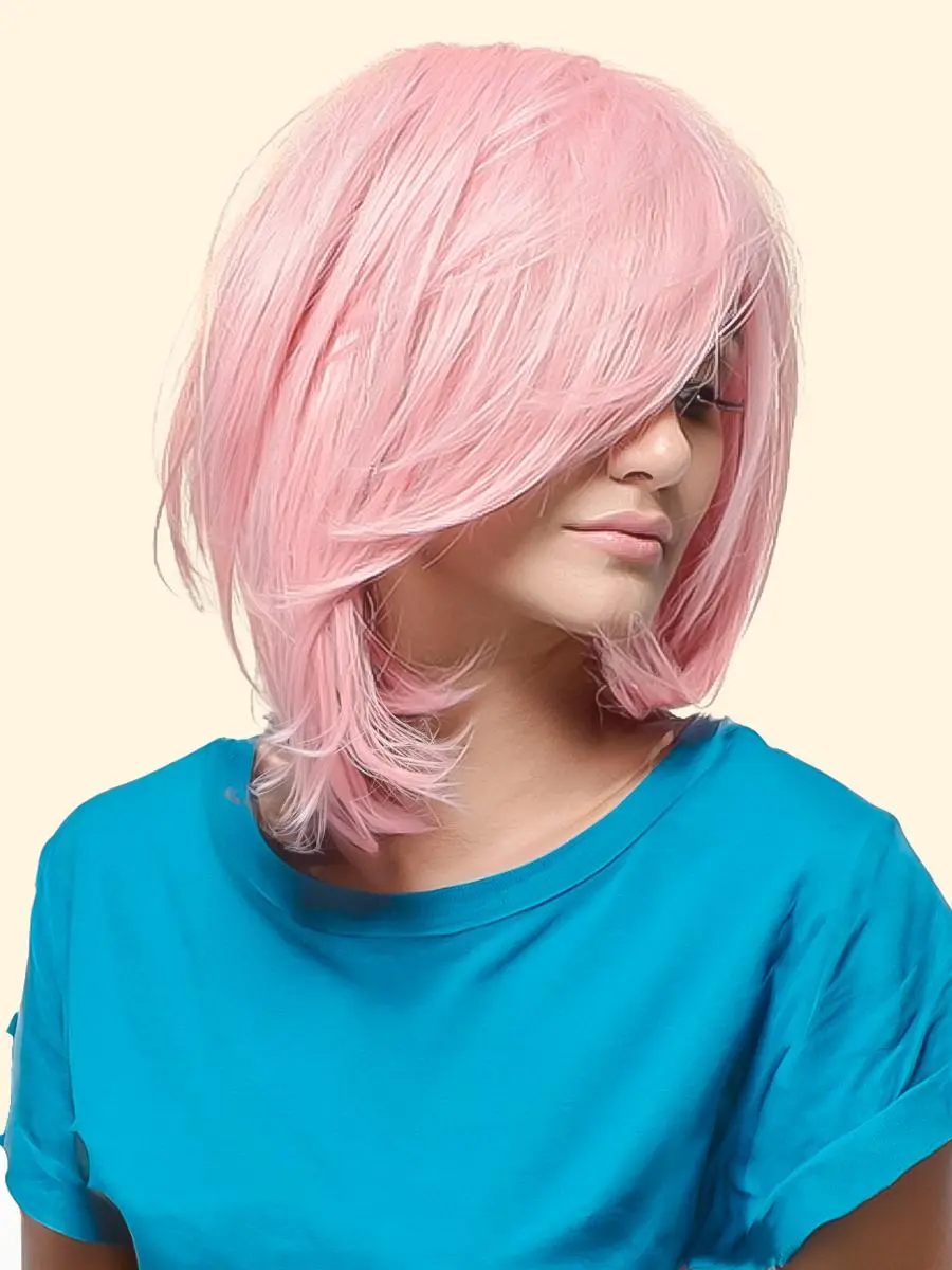 abHair Chic Pink Blush Couture Bob Costume Wig