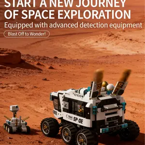626PCS Space Exploration Building Blocks Set, Space Rover & Satellite Detector with Radar & Solar Panels, Cool STEM Toy Gift for Space Enthusiasts