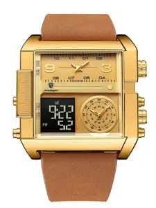 POEDAGAR Square business style men's quartz watch, with date and timing waterproof multifunctional, Elegant Square Dial, fashionable party watch, daily accessories, birthday and holiday gifts, Square Wristwatch