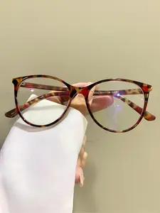 Large Oval Frame Glasses, Lightweight Eyeglasses, Fashionable Trendy Simple Design, Unisex Eyewear, Casual Style for All Seasons