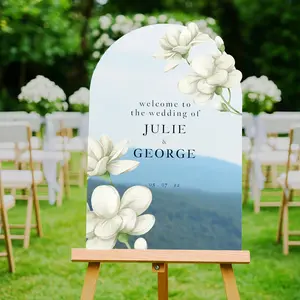 White Gardenia Theme Wedding Signs