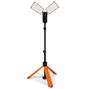Father's Day Gift VEVOR Led Work Light, 2500 lm Led Light Stand, Work lights with stand, 27.6"-70" Adjustable, with Foldable Tripod Stand, Wireless Remote Control, Built-in rechargeable battery, Temperature Cycling