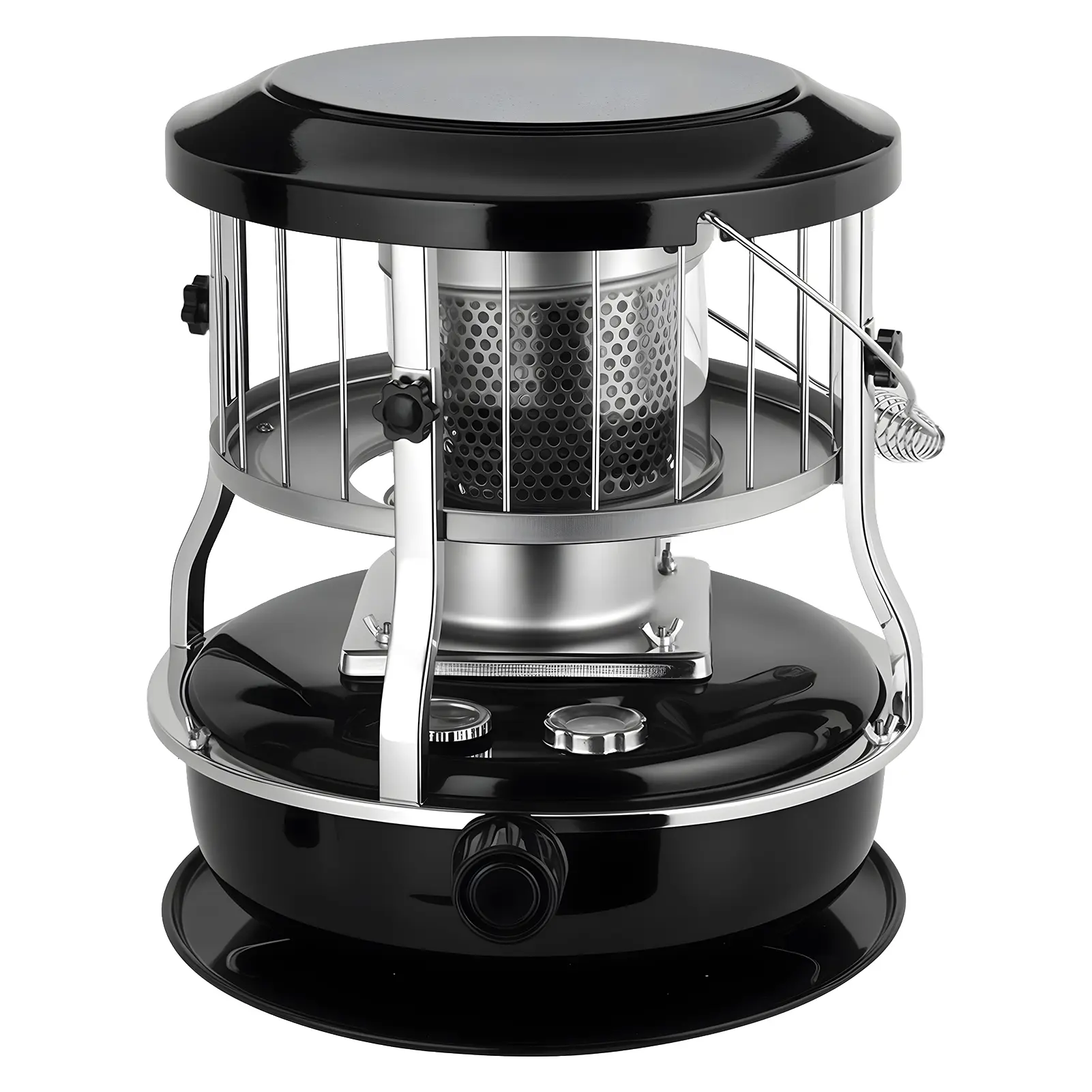 Kerosene Heater, Non-Electric 9000 BTU Kerosene Stove, Portable Indoor Kerosene Radiant Heater for Camping, Hunting, Cooking (Black)
