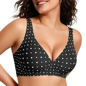 OEAK Deep V Seamless Bras for Women Comfortable Push Up Bra No Underwire Jelly Bra