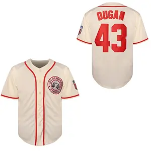 43 City of Rockford Peaches A League of Their Own Movie Men's Baseball Jersey Stitched, Men's Sports for Training and Competition