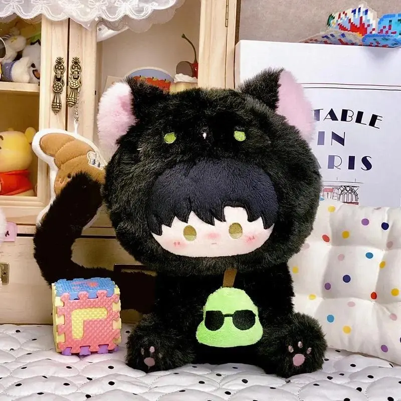 Love and Deepspace Cute Cat Ear Cotton Plush Doll Soft Fluffy Sylus Caleb Rafayel Zayne Xavier Stuffed Anime Fans Collection