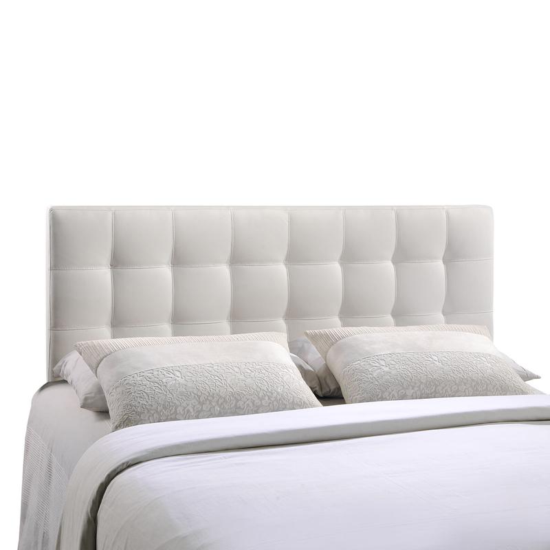 Modway Lily Queen Upholstered Vinyl Headboard in White
