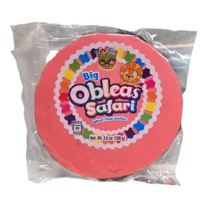 Obleas Big Safari Wafer - 50 Obleas per Pack - 3.5 oz - Convenient Variety for Convenience - Flavor Salt Flour Baking Treat Cookie Dough Crunch - Gluten Free Ingredients