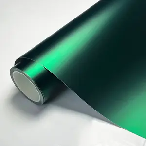 Premium PET Ghost Venom Green Chrome Metallic Vinyl Wrap Film With Air Release Self Adhesive DIY Car Motorcycle Sticker Decal Multipurpose Car Decal