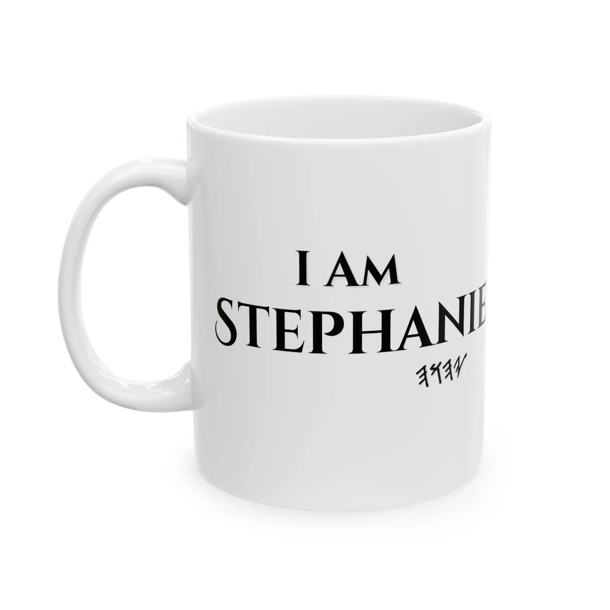 Confession Mugs™ Personalize It I Am 'Your Name' Confession Mug White Ceramic 11 oz & 15 oz Faith Affirmation Cup with Scripture and Confession Design Glossy Black Ceramic Reusable Washable Tumbler Drinkware