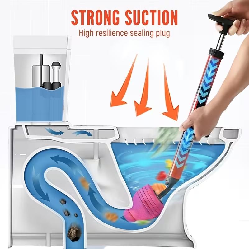 1/2-Pack Toilet Unclogging Tool: High-Performance Pneumatic Drain Blaster—Ideal for Unclogging Drains and Outlets in Toilets,Kitchens, and More.