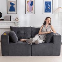 Gray-Loveseat