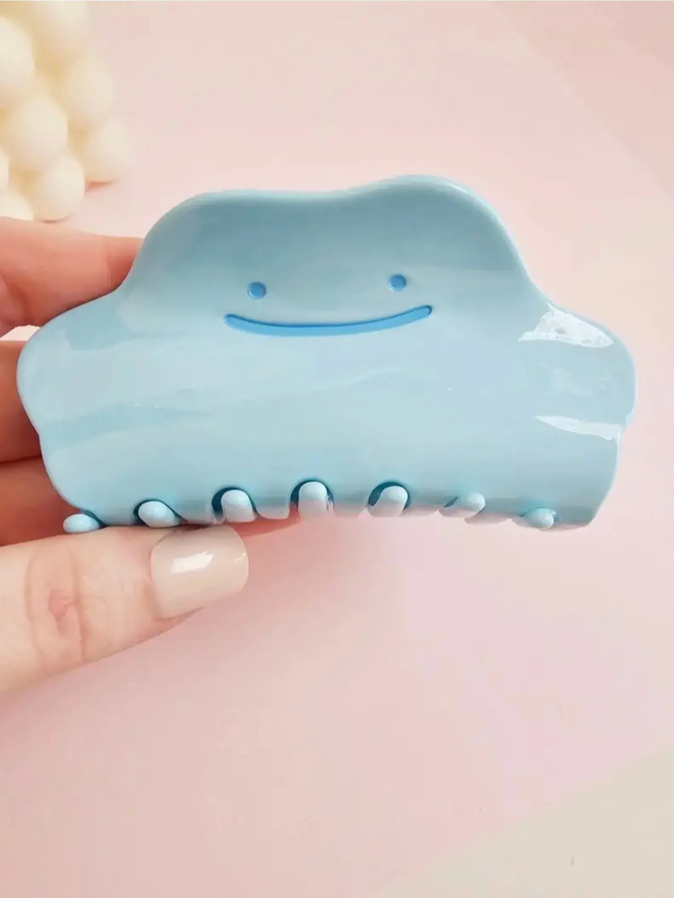 Cute Dango Hair Clip, Gaming Gift, Kawaii Style, Macaron Colors, Game Theme Hair Clip, Game Accessories, Blue, Cute Hair Clips