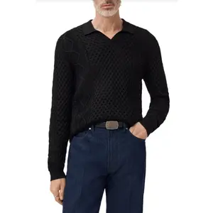 John Varvatos Haynes Long Sleeve Johnny Collar Polo