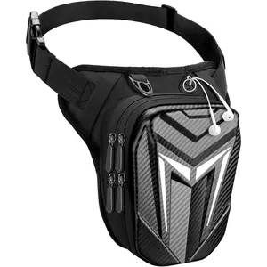 Thigh Bag with Leg Strap, Motorcycle Leg Bag Water-Resistant, Drop Leg Bag for Men Women, Sturdy EVA Drop Leg Pouch, Expandable Storage Pack Pocket for Cycling Hiking Climbing Fishing