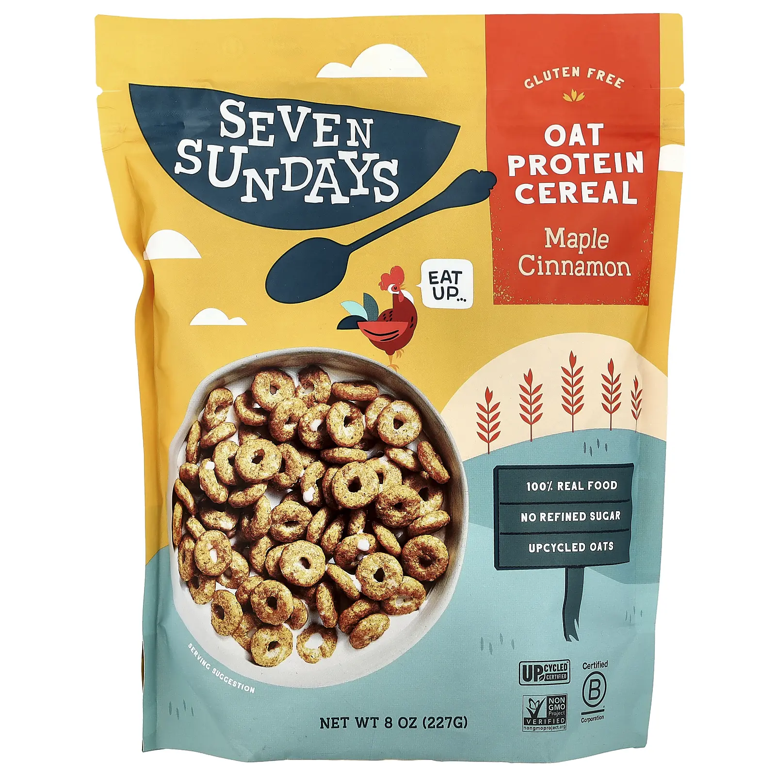 Seven Sundays Oat Protein Cereal, Maple Cinnamon, 8 oz (227 g) Seven Sundays Oat Protein Cereal, Maple Cinnamon, 8 oz (227 g)